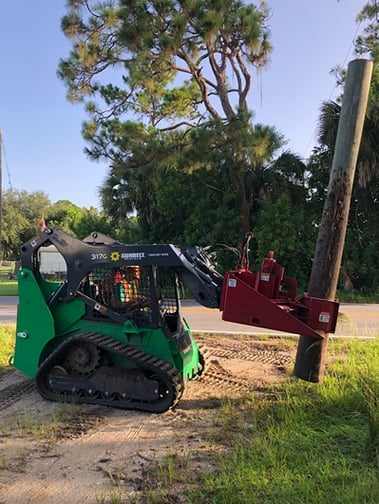 Utility pole removal