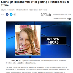 Girl Dies After Contact Voltage Shock