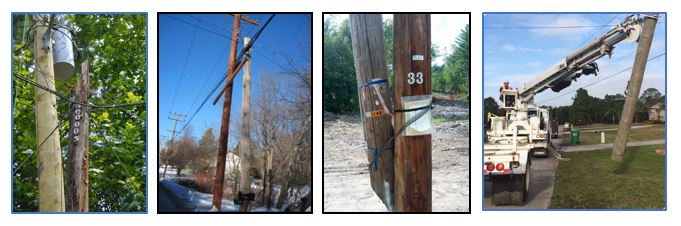 Images of double wood poles